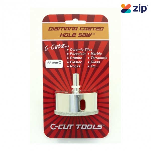 C-CUT TOOLS DCHS63S - 63mm Diamond Coated Hole Saw Holesaws